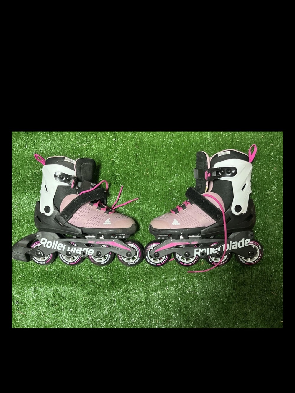 Girl Microblade Rollerblades Adjustable Kids Inline Skates Size 2-5 – Used Once
